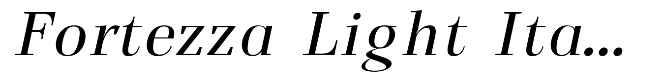 Fortezza Light Italic